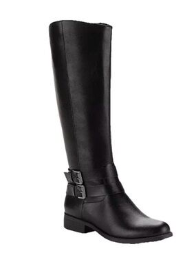 Style & Co. Black Tall Riding Boots with Buckles